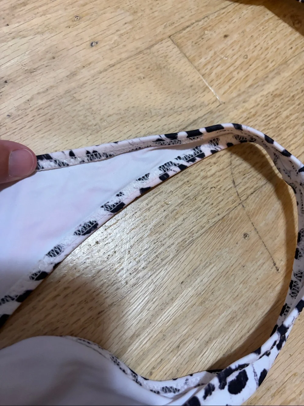 White fox cheetah print bikini read